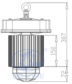 防爆燈LB-ES160尺寸圖 防爆燈LB-ES160尺寸圖