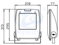 泛光燈FS295尺寸圖 泛光燈FS295尺寸圖