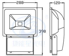 泛光燈FS360尺寸圖 泛光燈FS360尺寸圖
