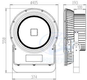 泛光燈FS500尺寸圖 泛光燈FS500尺寸圖