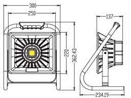 LED充電泛光燈LB-PS300 LED充電泛光燈LB-PS300